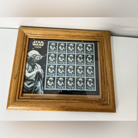 Star Wars Yoda Jedi Master 41¢ USPS UNCUT USA STAMP SHEET FRAME #4615 - Picture 3 of 8